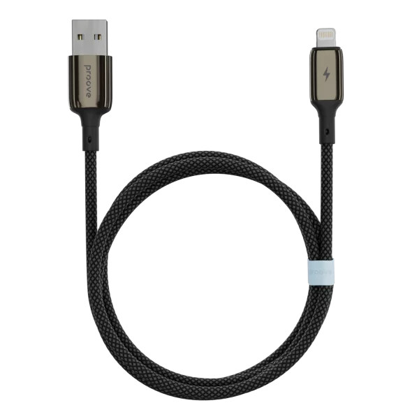 Proove Dense Metal USB-A to Lightning Cable 2.4A 1m - Black | CCDM20001101