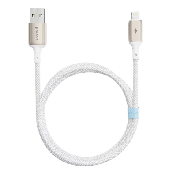 Proove Dense Metal USB-A to Lightning Cable 2.4A 1m - White | CCDM20001102