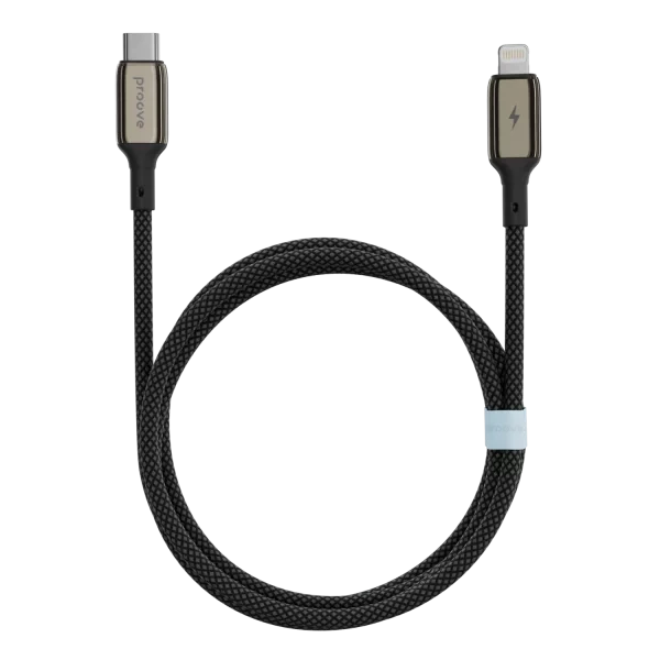 Proove Dense Metal Type-C to Lightning Cable 27W 1m - Black | CCDM27002101