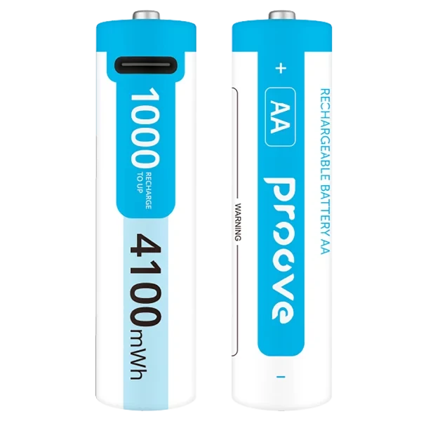 Proove Rechargeable AA Batteries 2pcs Type-C 4100mWh - White | RBCE40702002