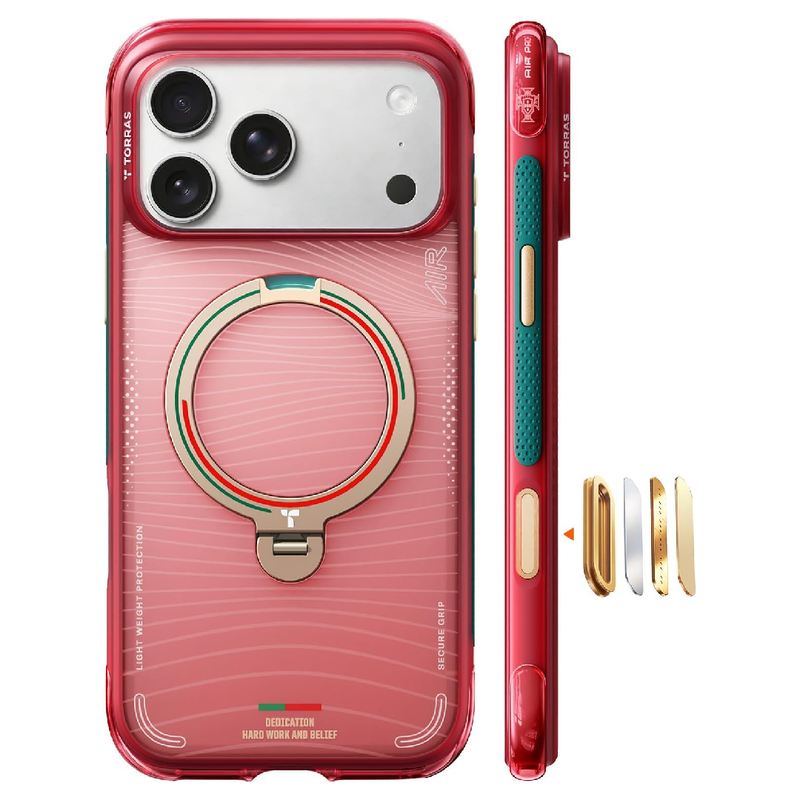 Torras Ostand Q3 Air iPhone 17 Pro Max Case - Wave of Passion
