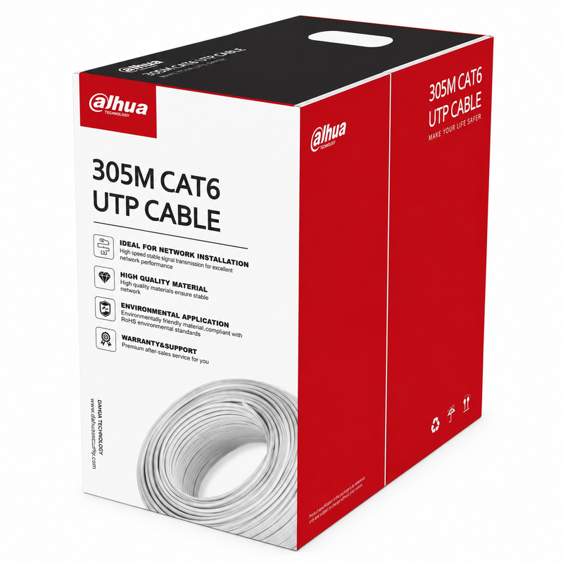 DAHUA 305m UTP CAT6 Cable Grey | DH-PFM920I-6UN-CN