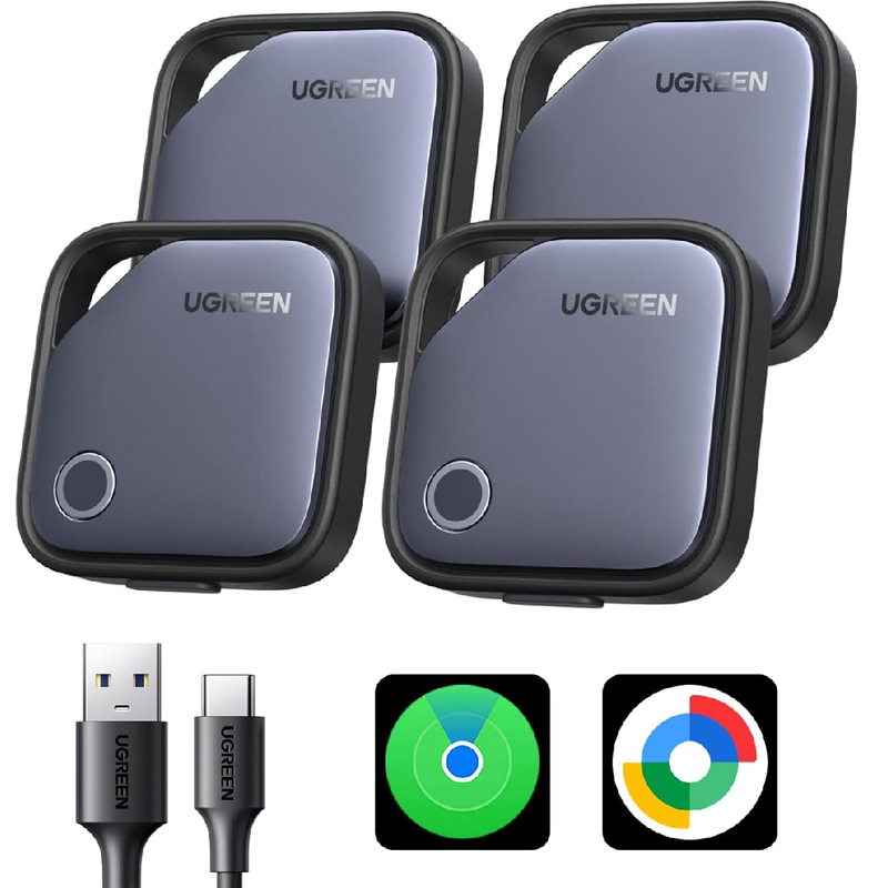 UGREEN Finder Duo Air Tracker Tags 4 Pack for iOS & Android | CM916 75646P