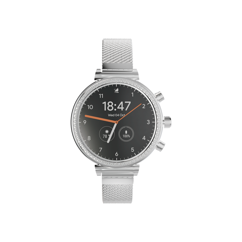 Heatz 1.28 inch super AMOLED smart watch - Silver | HW20