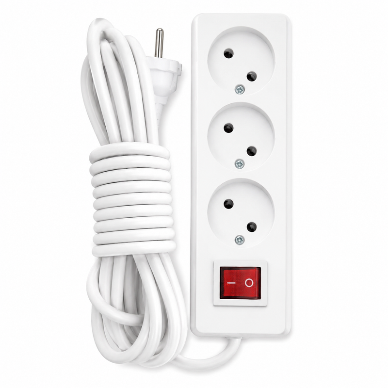 Craunot 3-Socket Power Strip with Switch 5m Cable | CRAUNOT