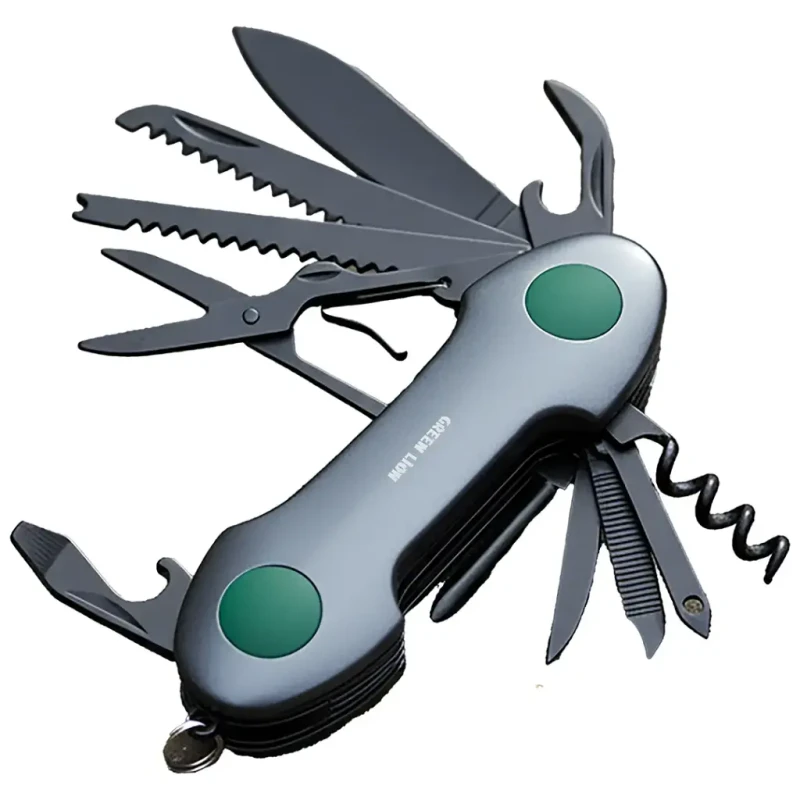 Green Lion 14-In-1 Multi Tool Key Chain Knife - Black | GN14N1MTOLBK
