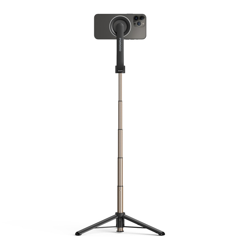Porodo Magnetic Selfie Stick 64.5cm Extendable with 3 Leg Tripod and Remote Control - Black | PDMGS64BK