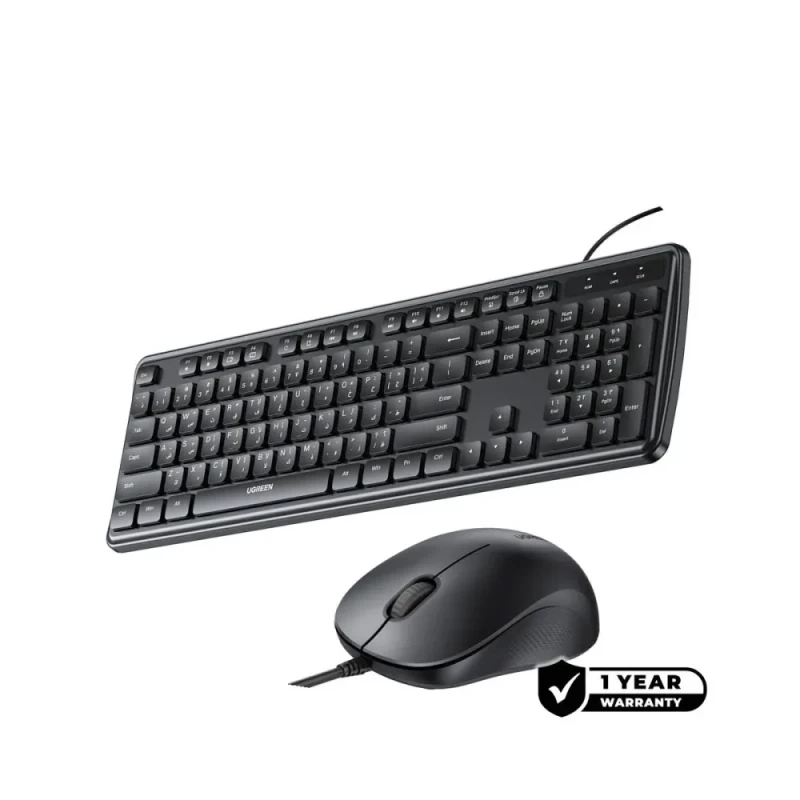 UGREEN MK331 Quality You Can Feel Premium Wired English/Arabic Keyboard & Mouse Combo | 65777