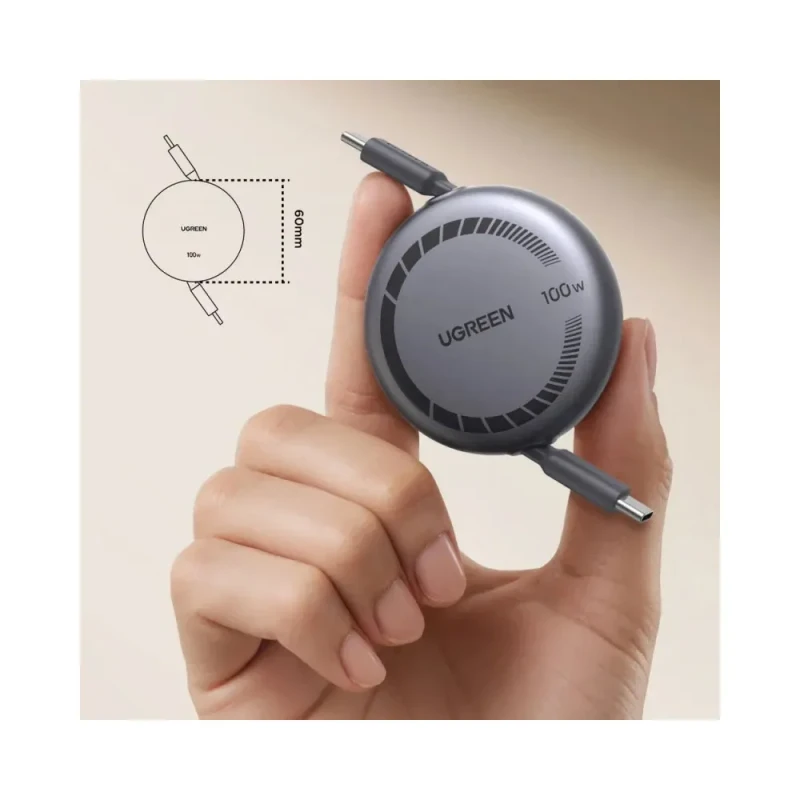 UGREEN L531 Nexode USB-C to USB-C 100W Retractable Cable 1m | 65905