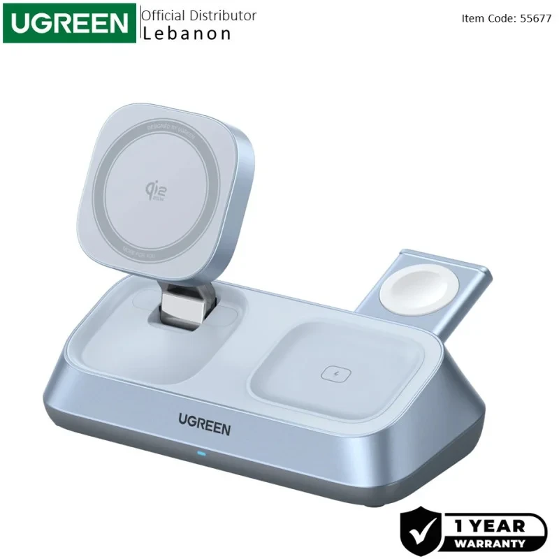 UGREEN MagFlow Qi2 25W 3-in-1 MagSafe Charging Station | W711 55677