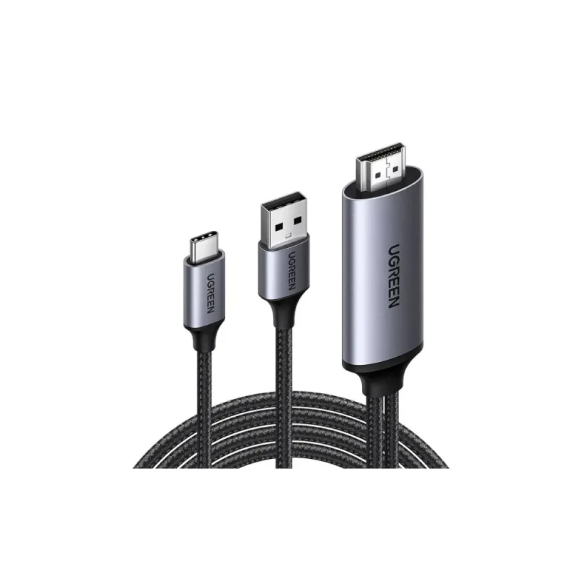 UGREEN CM773 4K@60Hz Active HDMI to USB-C Adapter Cable 2M with USB Power | 35984A