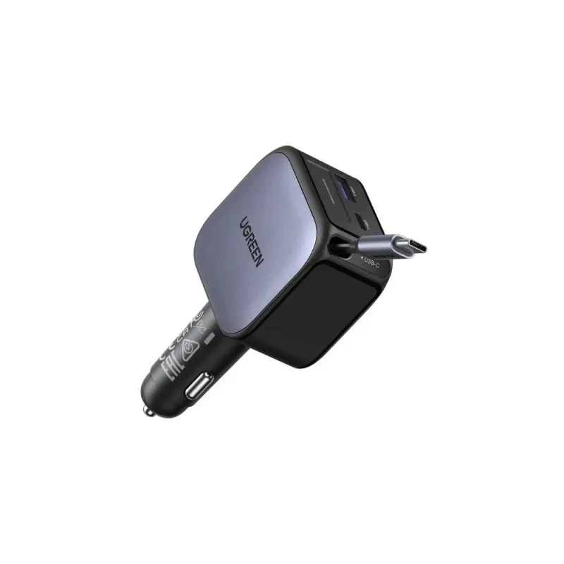 UGREEN Nexode 90W Retractable Car Charger with Built-in USB-C Cable | 55909