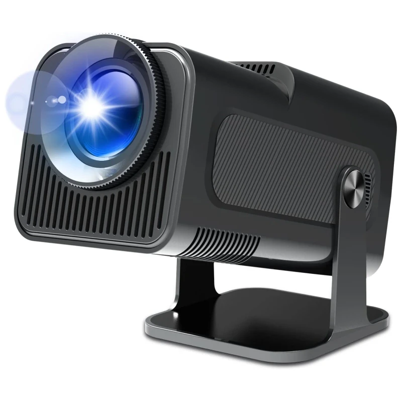 HY320 Portable Auto Keystone Smart Projector FHD 10000 Lumens - Black