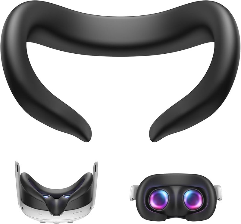 KIWI design F3 Silicone Facial Interface Compatible with Meta/Oculus Quest 3 - Not for Quest 3S