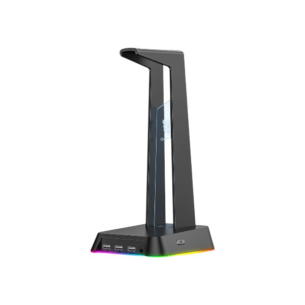 ONIKUMA ST2 RGB Gaming Headphone Stand with 3 USB and 3.5mm AUX Ports - Black