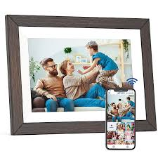 WiFi Digital Picture Frame 10.1 Inch 1280x800 IPS 32GB Wooden