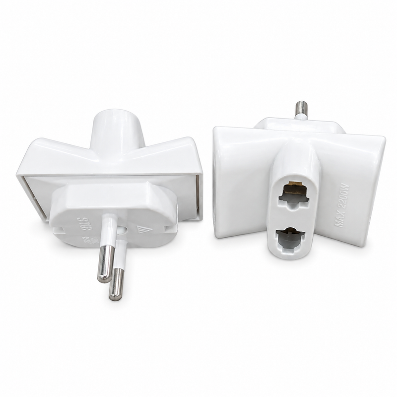 White 3-Way Universal Plug Adapter | EU-3WAY-2200