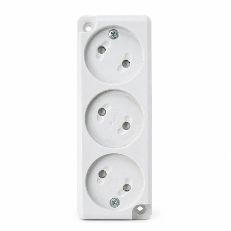 Triple Surface Mount Power Socket 16A 250V | SMTS-16250