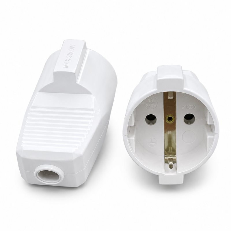 Arson White Schuko Plug Adapter Max 2200W | ARS-SCH-2200