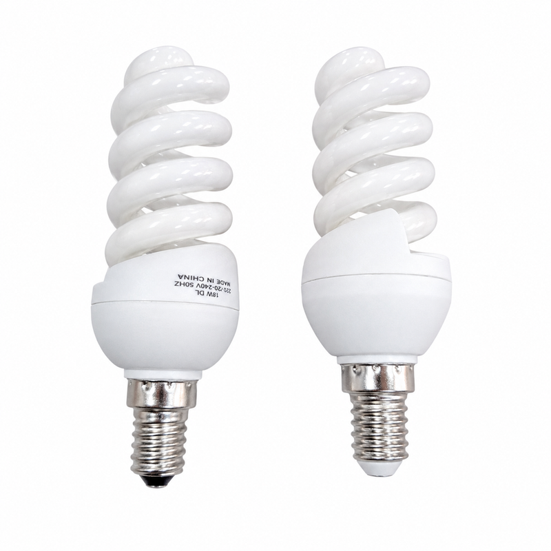 Energy Saving Spiral Bulb E14 - White & Yellow | CFL-E14-WY