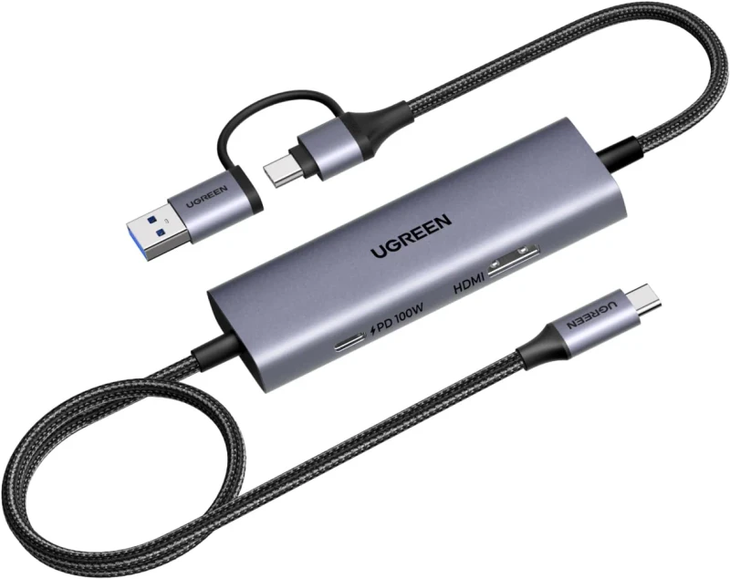 UGREEN USB-C Video Capture Card: Supports 2K@30Hz or 1080P@60FPS Capture with 4K@30Hz HDMI Loop-Out - CM725 65856