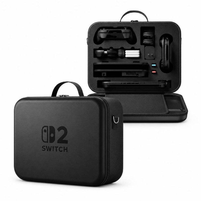 Nintendo Switch 2 All In One Travel Carrying Storage Case - Black