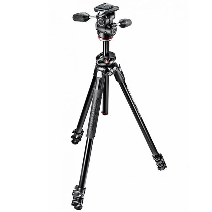 Manfrotto 290 Dual Aluminium 3-Section Tripod Kit with 804 3-Way Head | MK290DUA3-3W