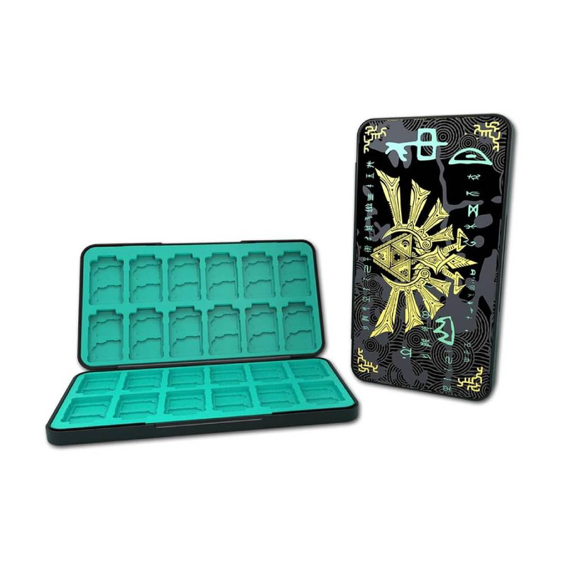 Nintendo Switch 2 Game Card Storage Case 24 Slots Zelda Design - Black
