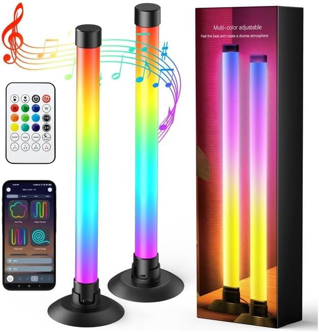 Ledagic LED Light Bar with Music Sync, RGBIC Color Changing TV Backlight & App Control