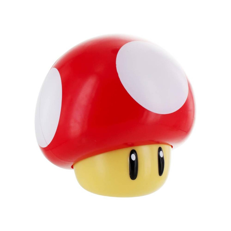 Super Mario Bros Mushroom Light with Sound, Nintendo Collectable Light Up Figure - Red