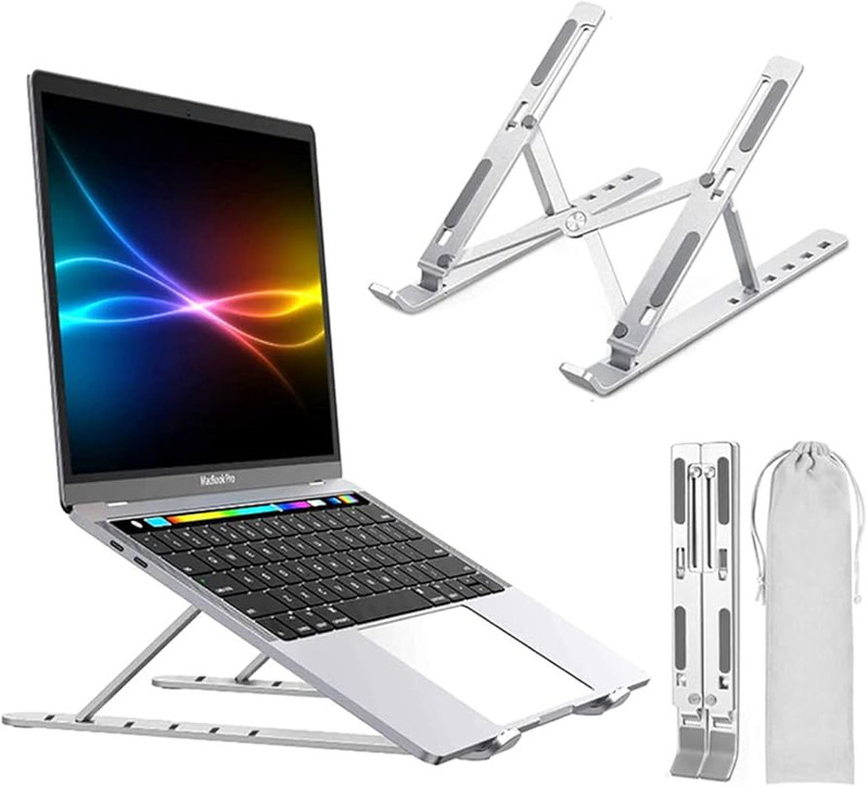 N3 Adjustable Aluminum Laptop & iPad Stand - Silver | PA00219-N3