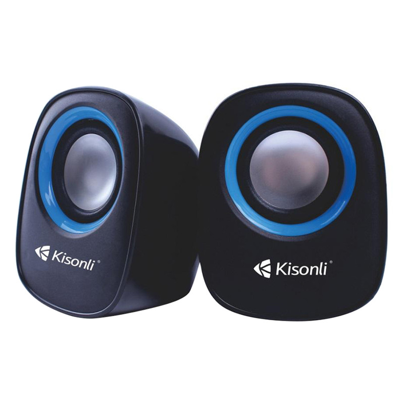 Kisonli V360 USB Multimedia Computer System Speaker - Blue