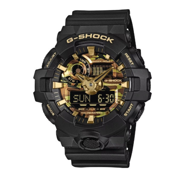 Casio G-SHOCK Casual Men Watch - Black Camouflage | GA-700CF-1ADR