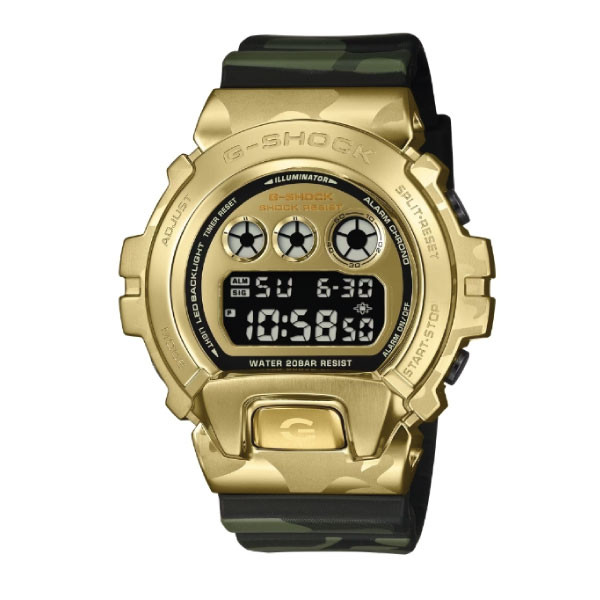 Casio G-SHOCK Casual Men Watch - Green Camouflage / Gold | GM-6900CMG-3DR