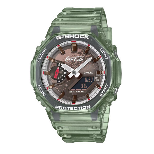 Casio G-SHOCK Coca-Cola Collaboration Men Watch - Green Transparent | GA-2100CC-3ADR
