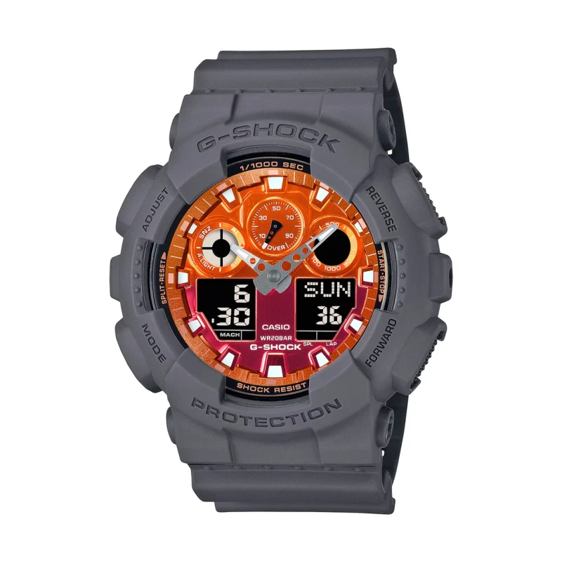 Casio G-SHOCK Flame Inside Men Analog-Digital Watch - Black | GA-100FL-8ADR