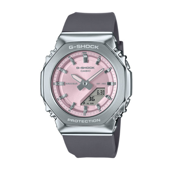 Casio G-SHOCK Women Analog-Digital Watch - Grey & Pink | GM-S2110-4ADR