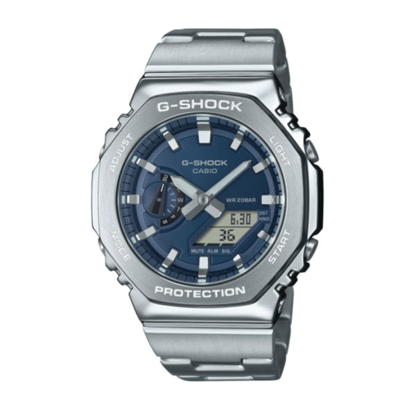Casio G-SHOCK G-STEEL Casual Men Analog-Digital Watch - Silver & Blue | GM-2110D-2BDR