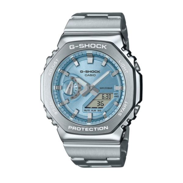 Casio G-SHOCK G-STEEL Casual Men Analog-Digital Watch - Silver & Blue | GM-2110D-2ADR