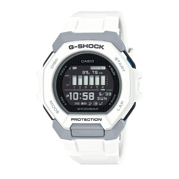 Casio G-SHOCK G-SQUAD Bluetooth Digital Men Watch - White | GBD-300-7DR