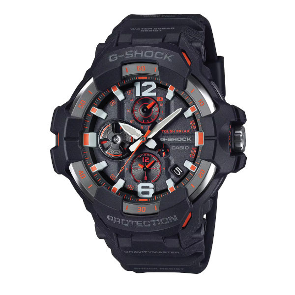 Casio G-SHOCK GRAVITYMASTER Bluetooth Solar Men Watch - Black & Orange | GR-B300-1A4DR
