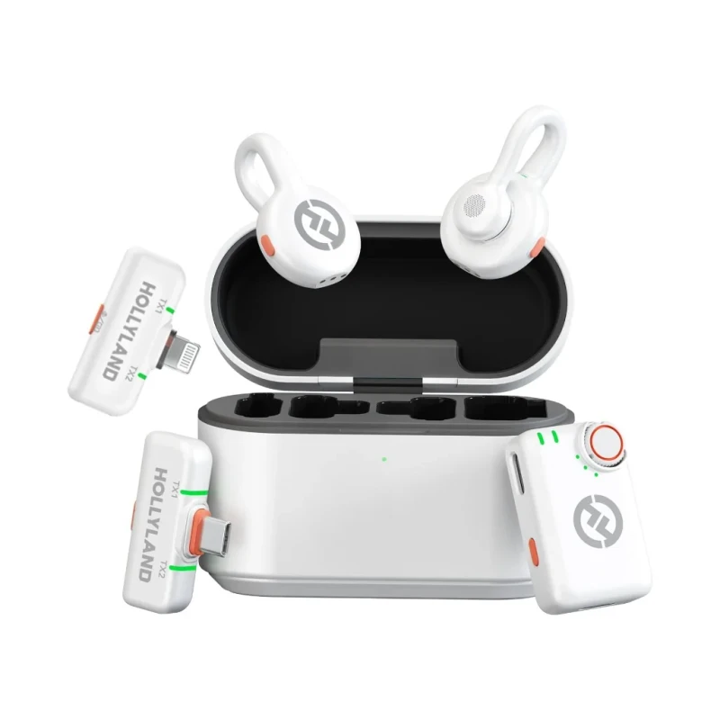 Hollyland LARK M2S Wireless Microphone Ultimate Combo - Glacier White23