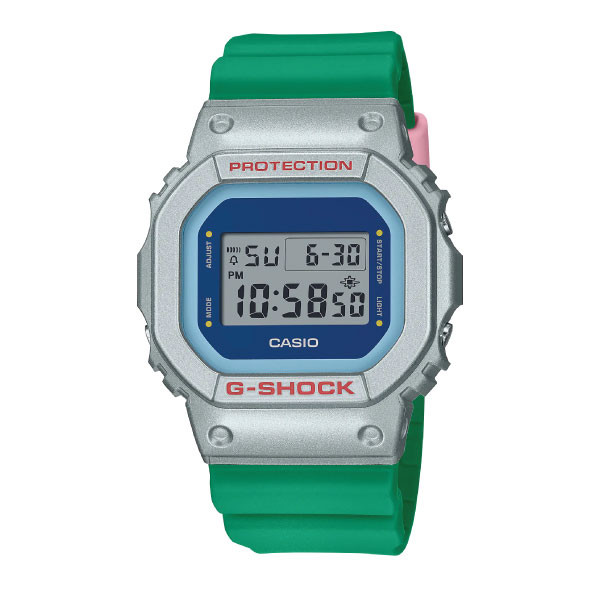 Casio G-SHOCK Casual Digital Men Watch - Green & Silver | DW-5600EU-8A3DR