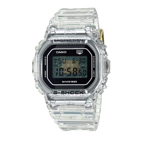Casio G-SHOCK 40th Anniversary Clear Remix Digital Men Watch - Transparent White | DW-5040RX-7DR