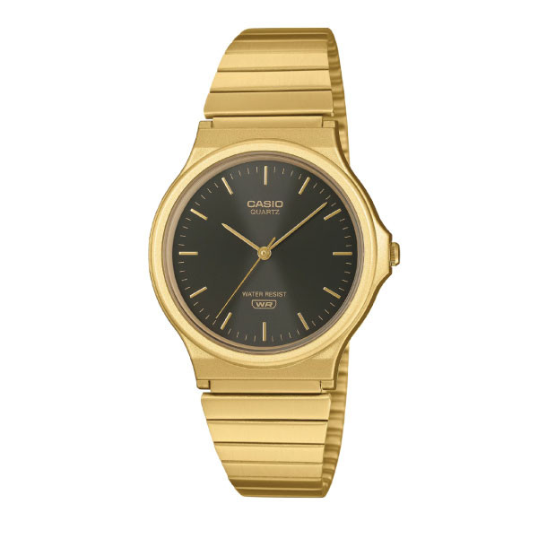Casio Unisex 3-Hand Watch - Brown / Gold Plated | MQ-24GA-1ADF