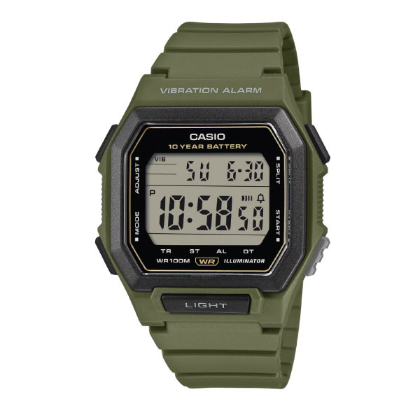 Casio Digital Men Watch - Green | W-738H-3AVDF
