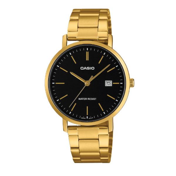 Casio Men 3-Hand Watch - Black / Gold Plated | MTP-VT05G-1EDF