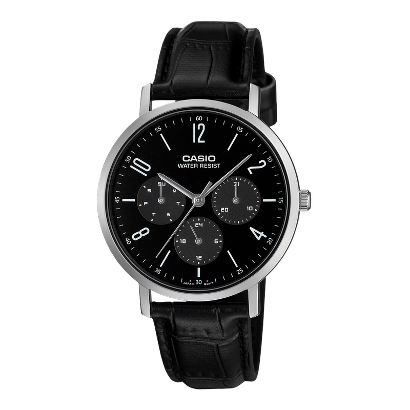 Casio Men 3-Hand Watch - Black | MTP-VT06L-1BDF