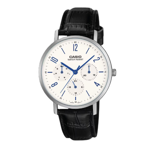 Casio Men 3-Hand Watch - Black / White | MTP-VT06L-7BDF