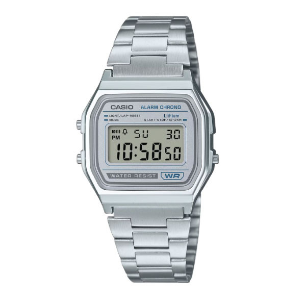Casio Vintage Digital Unisex Metal Watch - Silver | A158WEA-7DF